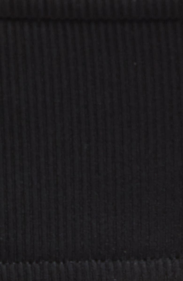 TOTEME Strapless Rib Bikini Top, Alternate, color, Black