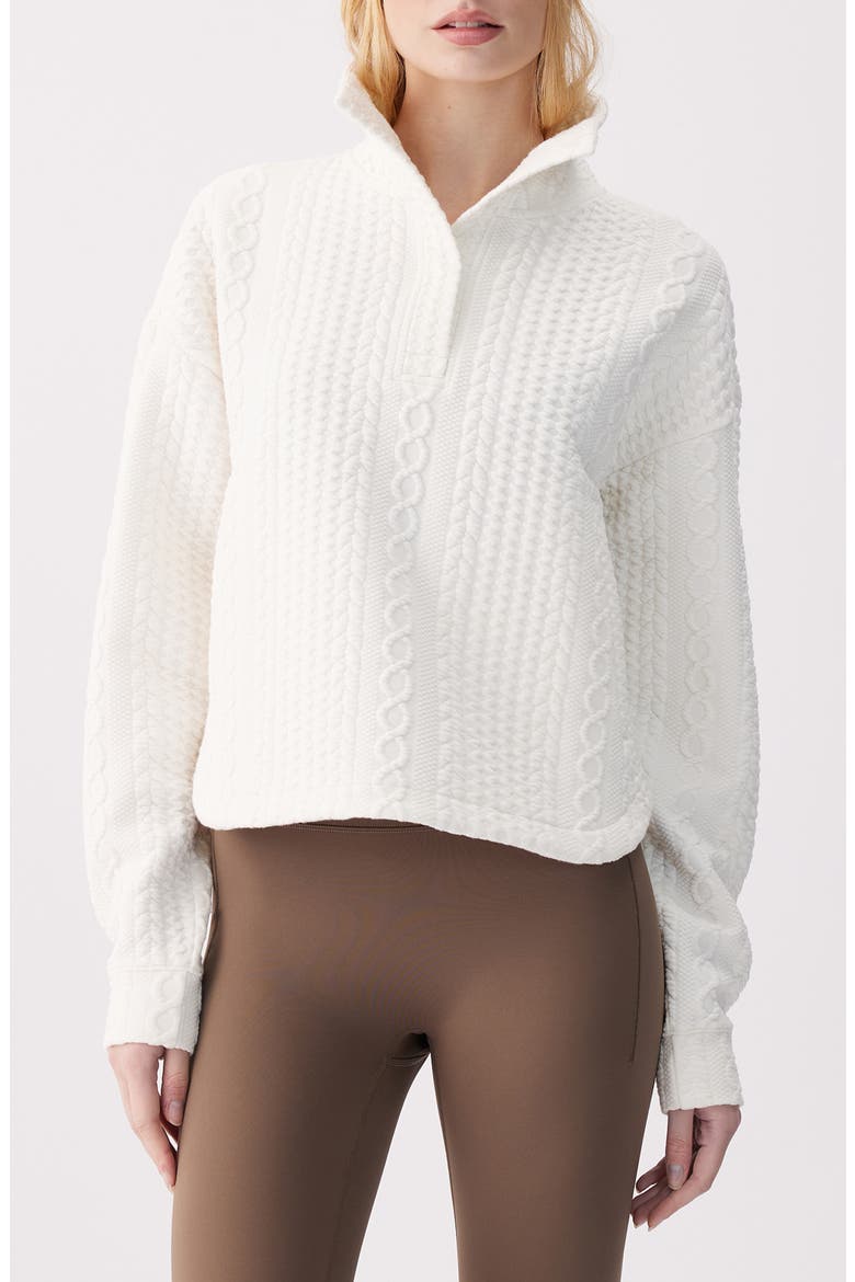 Colette Half Zip Top, Main, color, BIRCH