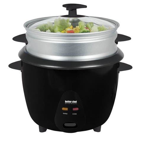 5 Cup Rice Cooker with Food Steamer Attachment