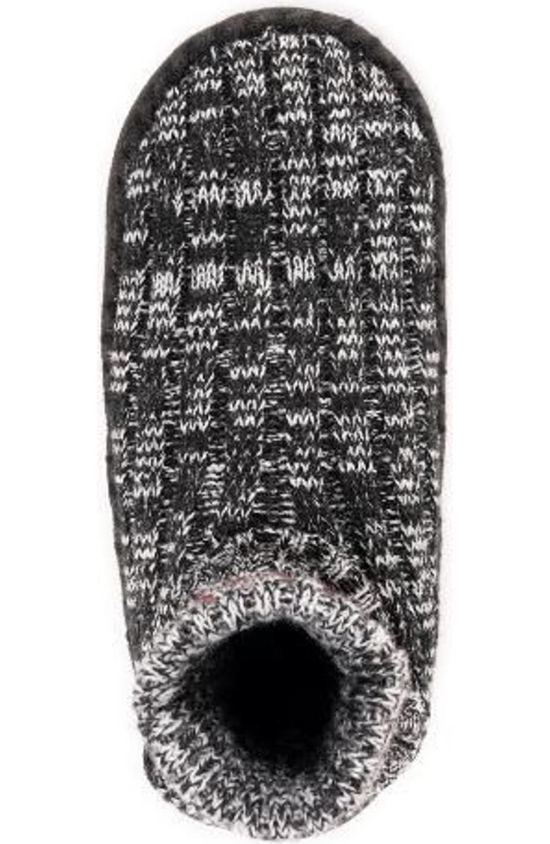 MUK LUKS Cuff Bootie Slipper, Alternate, color, Ebony/Chianti