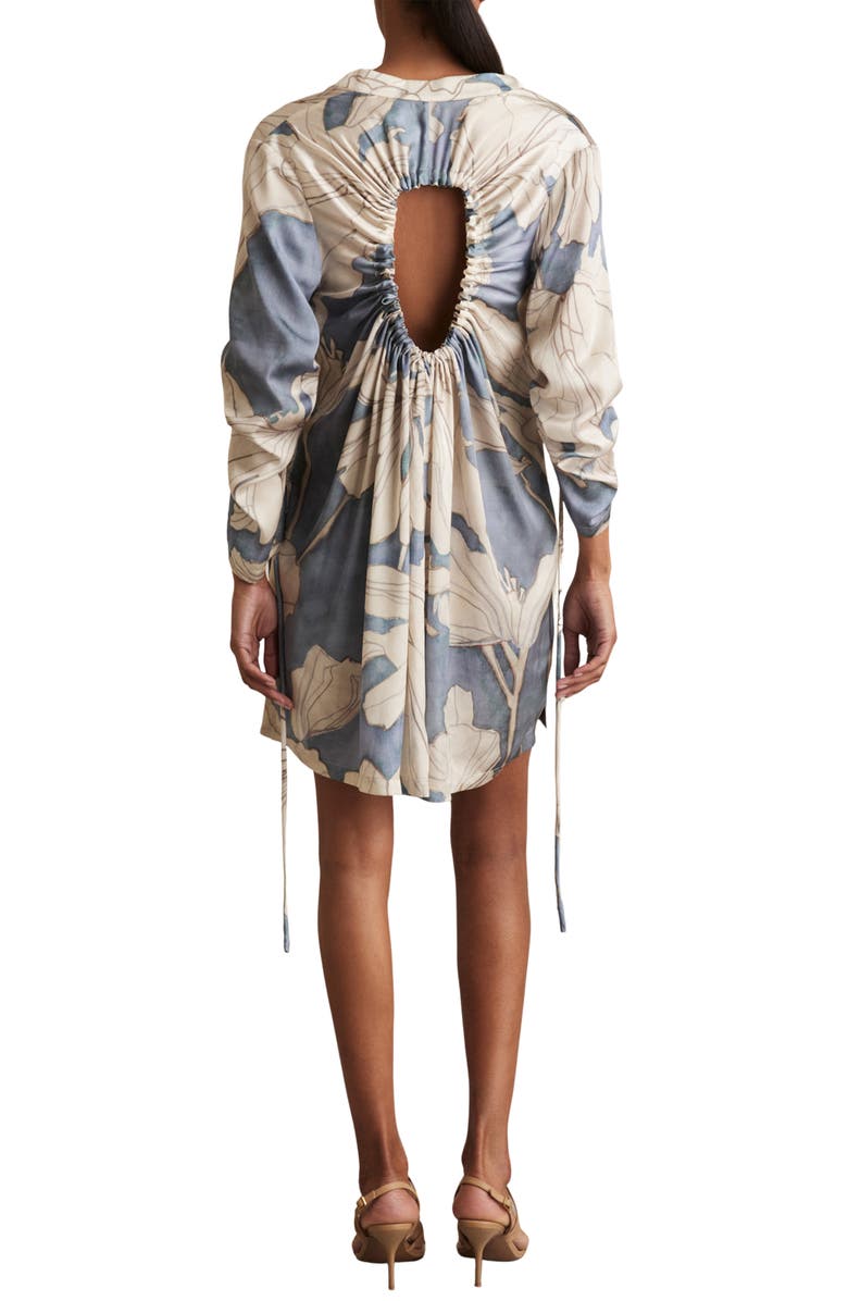 Reiss Megan Long Sleeve Minidress, Alternate, color, Blue