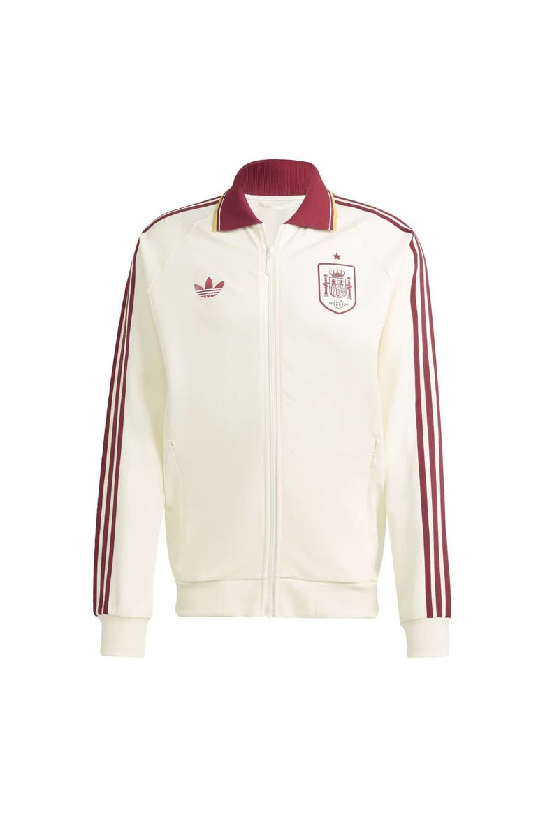 Men's adidas White Spain National Team 2026 Away Full-Zip Anthem Jacket, Alternate, color, White
