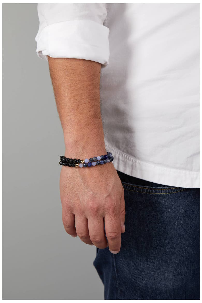 Men's N12 Express & Communicate Set of 2 Healer's Bracelets, Alternate, color, BLACK