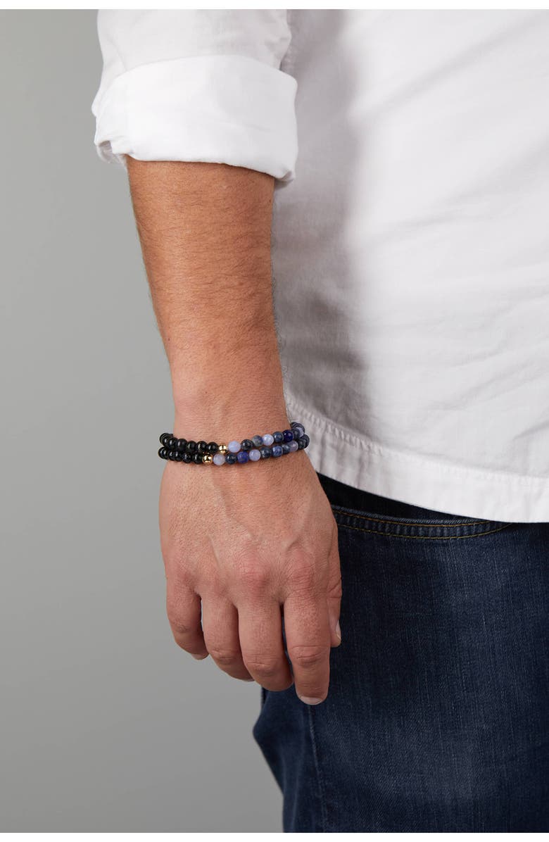 The Healer’s Collection Men's N12 Express & Communicate Set of 2 Healer's Bracelets, Alternate, color, Black