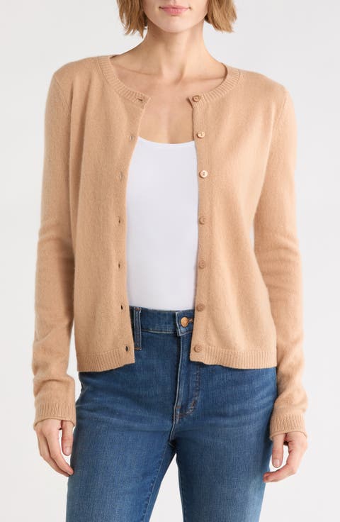 Rolled Edge Cashmere Cardigan