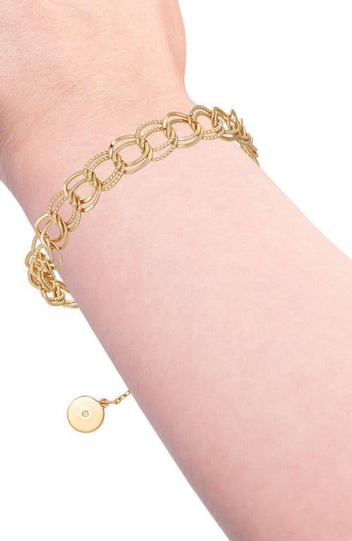 Vince Camuto Double Link Bracelet & Cubic Zirconia Stud Earrings Gift Set In Gold