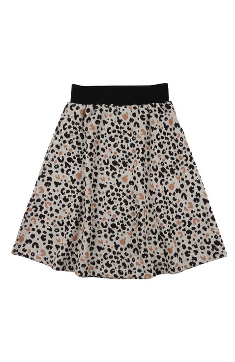 Organic Cotton Leopard Animal Print Skirt (Toddler, Little Kids, Big Kids)