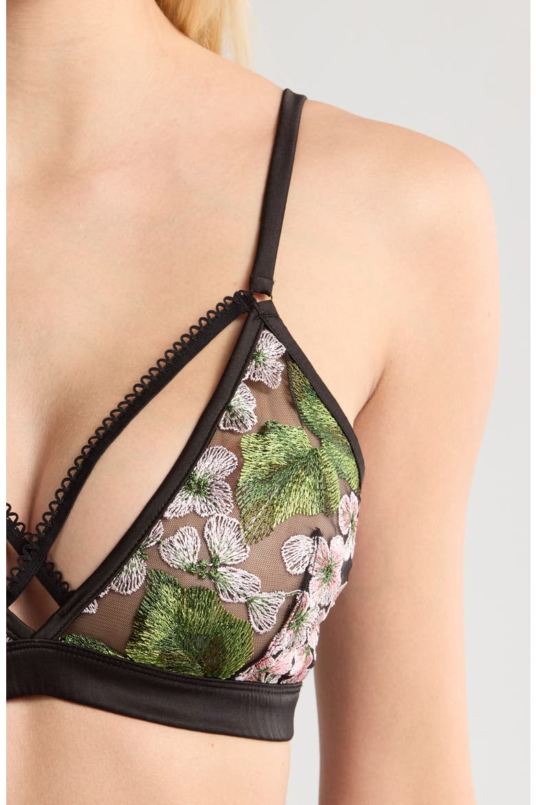 Hydrangea Lace Underwire Bra, Alternate, color, HYDRANGEA NIGHT