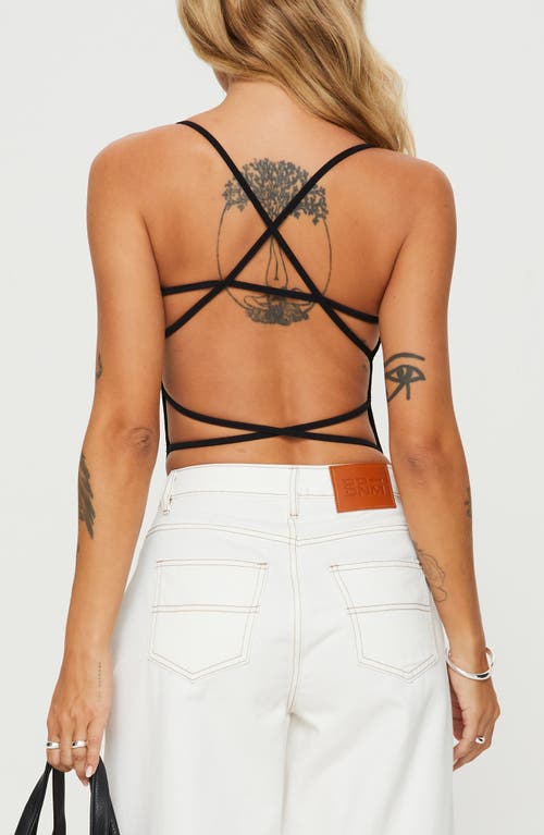 Princess Polly All Tied Up Bodysuit In Black