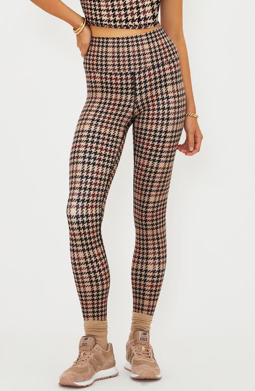 Beach Riot Piper Legging In Midnight Houndstooth In Multi