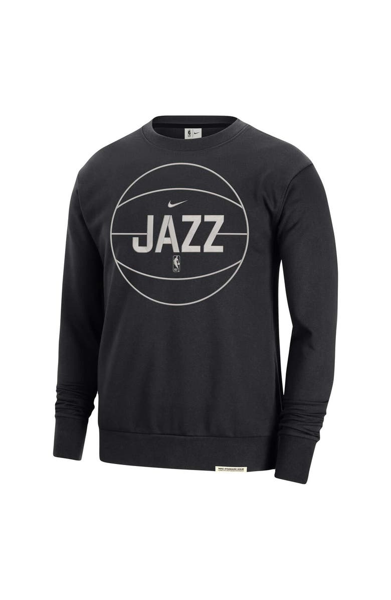 Nike Men's Nike Black Utah Jazz 2023/24 Authentic Standard Issue Travel Performance Pullover Sweatshirt, Alternate, color,