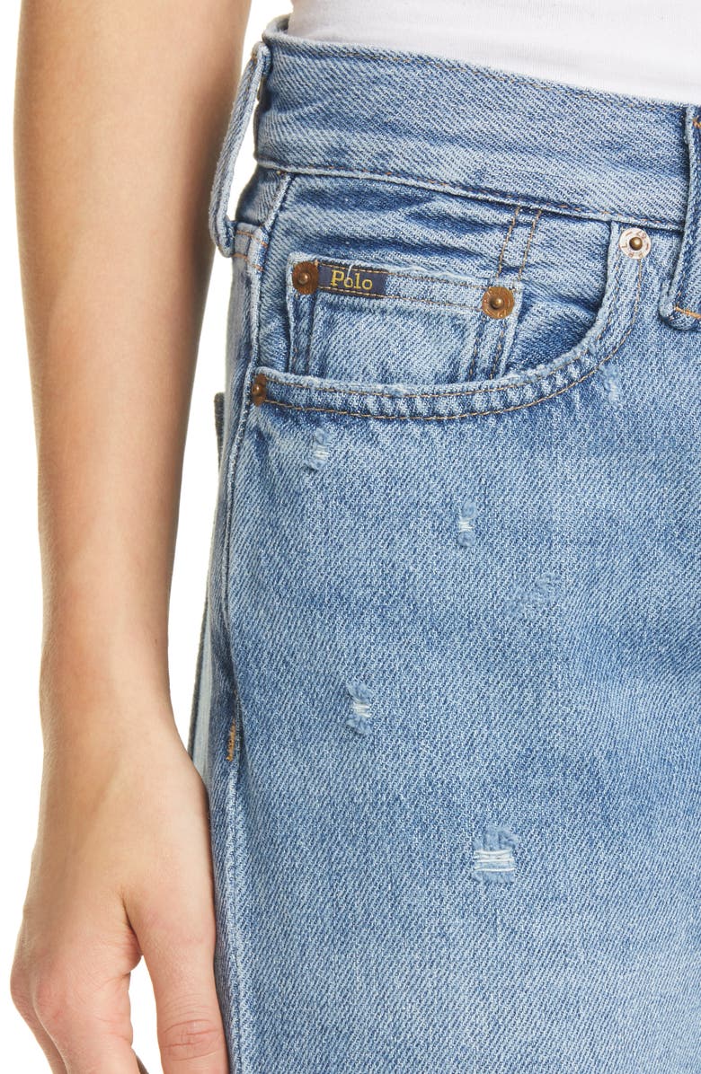Polo Ralph Lauren Hailey Wash Avery Boyfriend Crop Jeans, Alternate, color, 