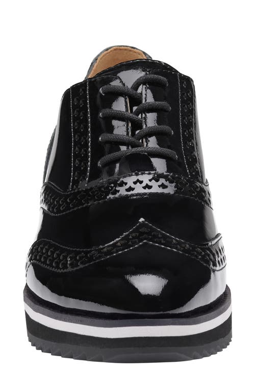 Johnston & Murphy Ulyssa Wingtip Platform Oxford In Black