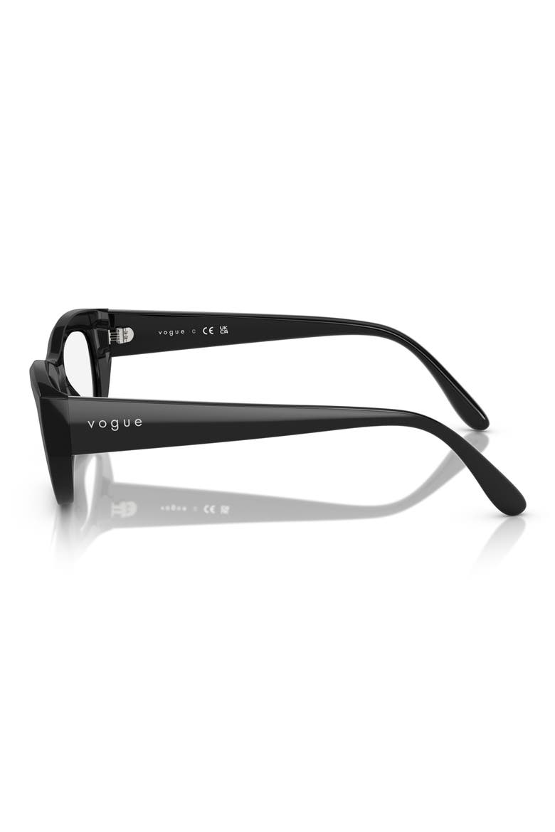 49mm Oval Optical Glasses, Alternate, color, BLACK