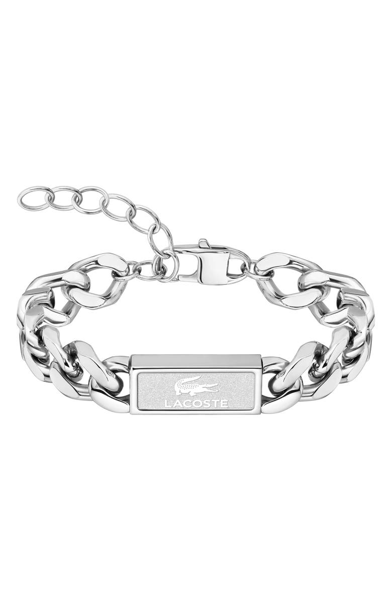 Lacoste Men's Backhand Bracelet, Main, color, Silver