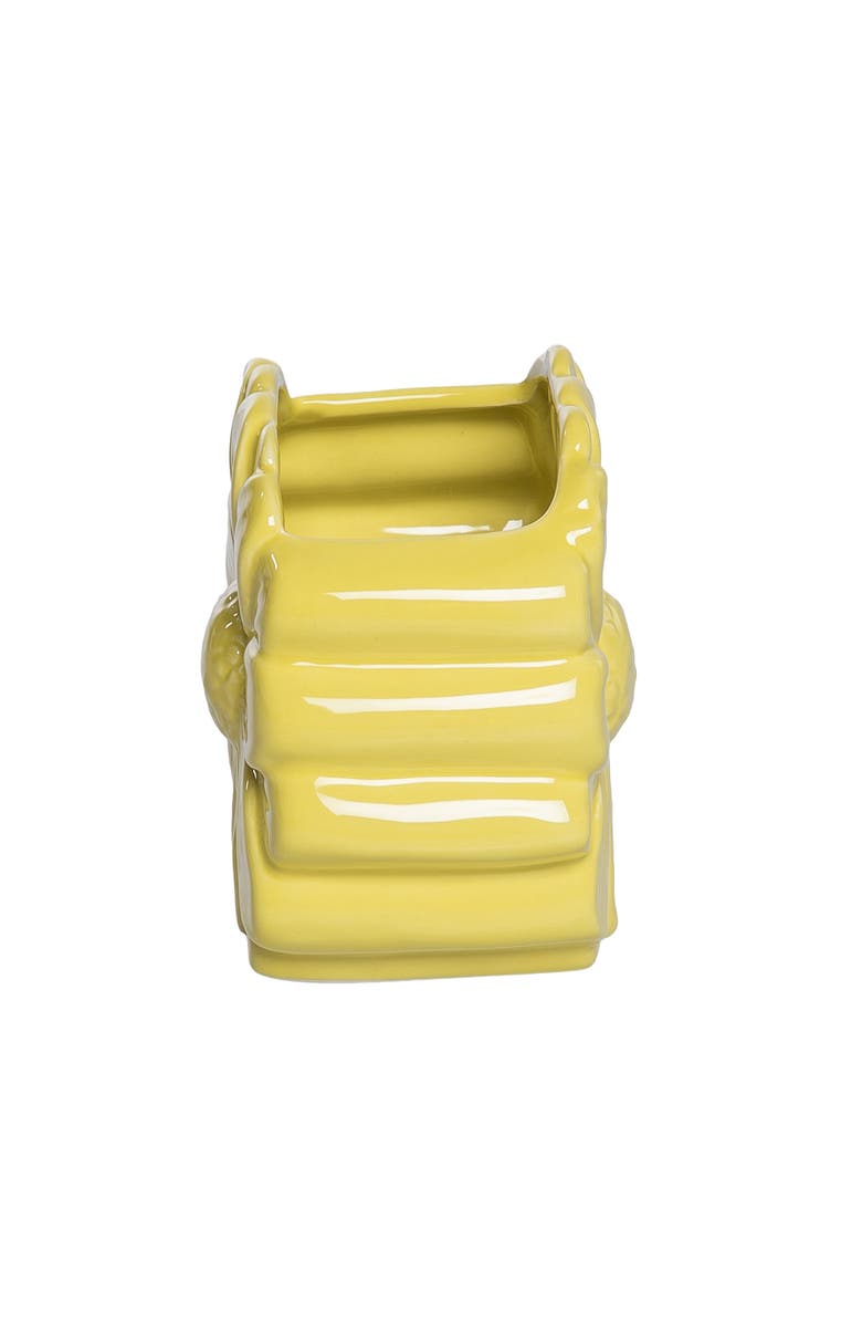 Transpac Dolomite Daisy Holder Storage Jar Yellow for Spring Tabletop Decor, Alternate, color, Yellow