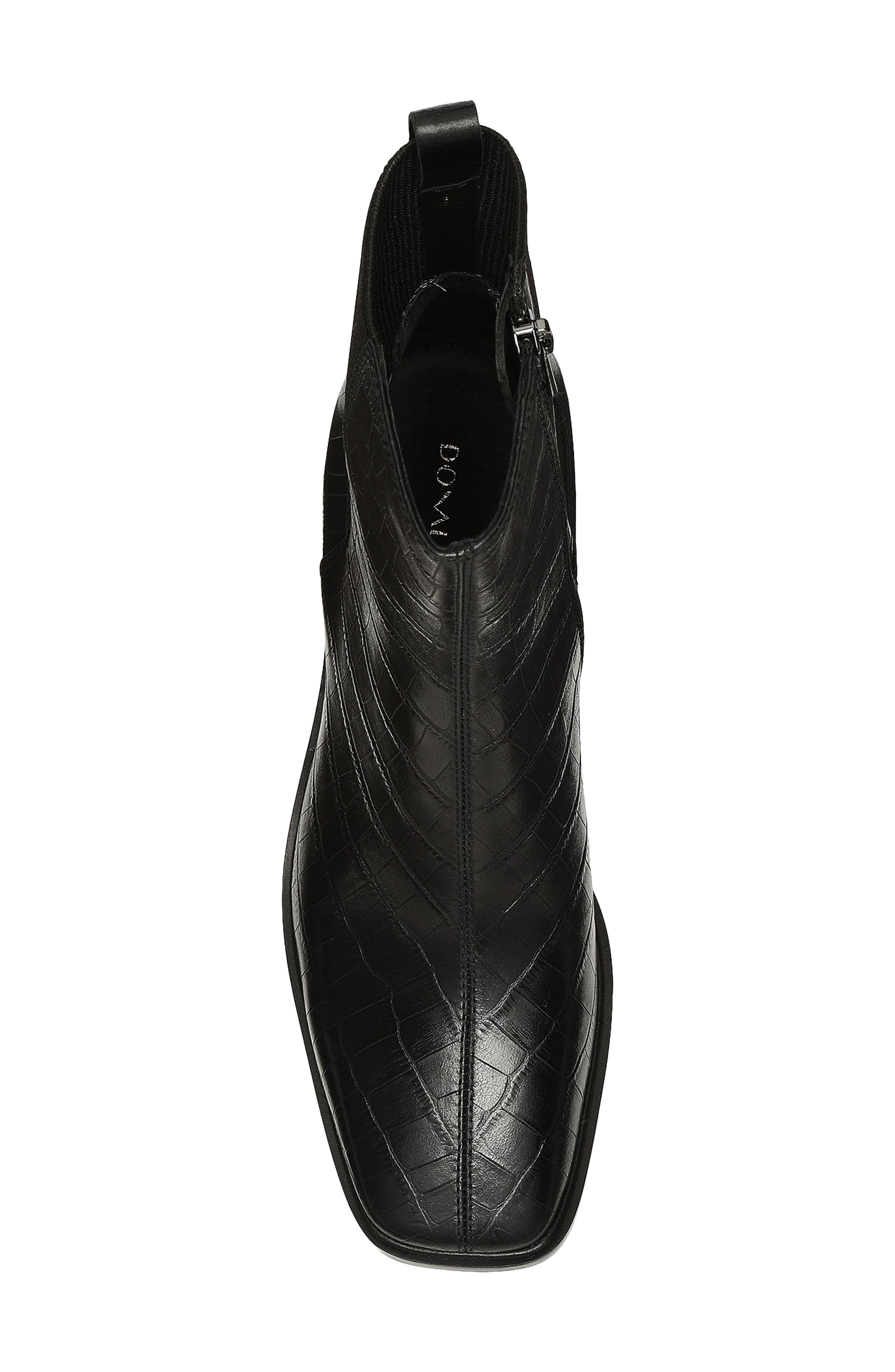 Donald Pliner Kath Croc Embossed Square Toe Bootie, Alternate, color, 