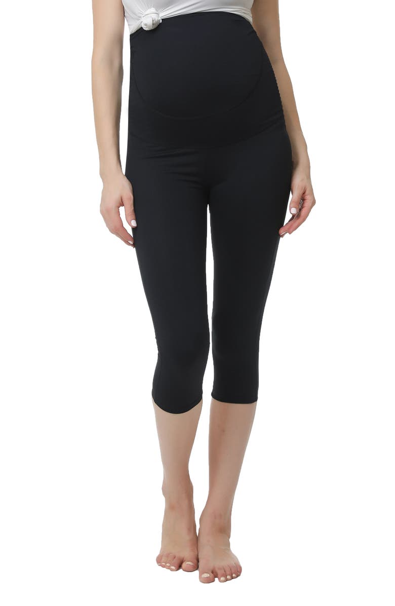 Kimi and Kai Bree Belly Support Maternity Capri Leggings, Main, color, 