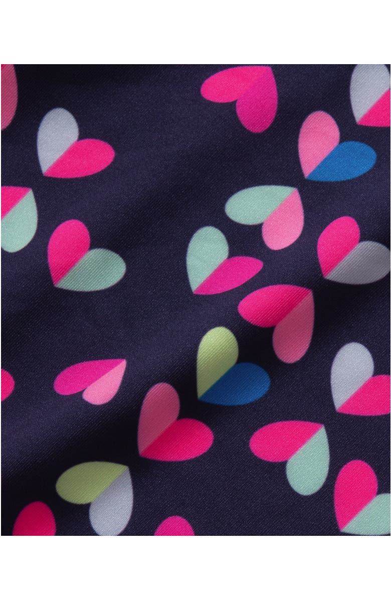 Lands' End Big Girls 3 Piece UPF 50 Sun Protection Rash Guard Set, Alternate, color, Navy Hearts