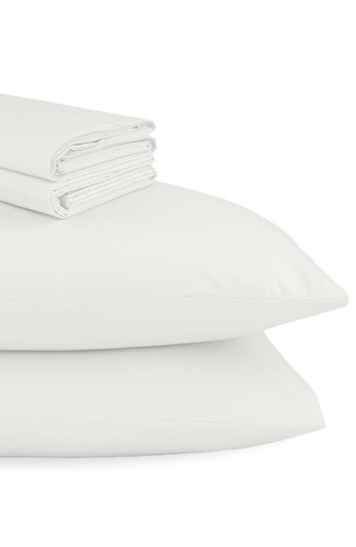 California Design Den Signature Comfort 100% Egyptian Cotton Cool Percale Sheet Set In White