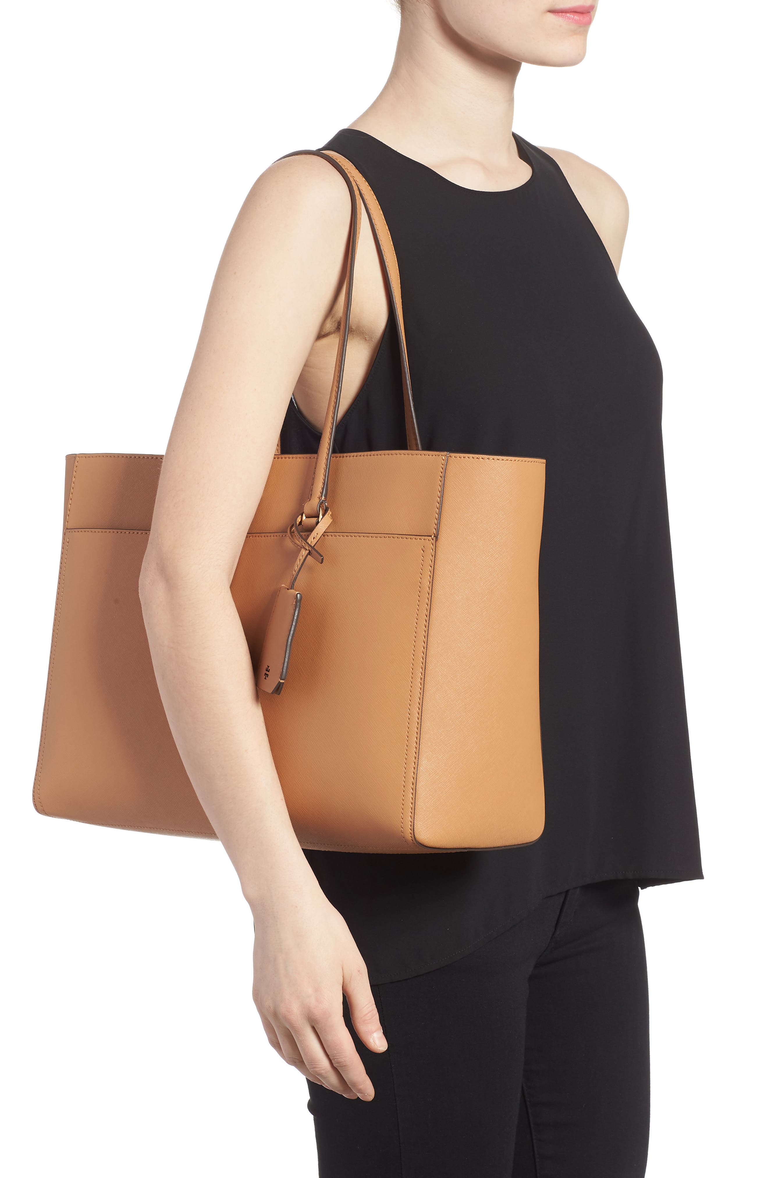 Robinson Leather Tote, Alternate, color, CARDAMOM / ROYAL NAVY