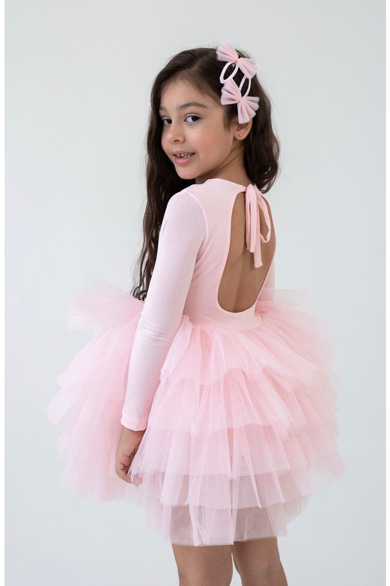 Ivy Open Back Fluffy Tutu Dress, Main, color, Pink Rose