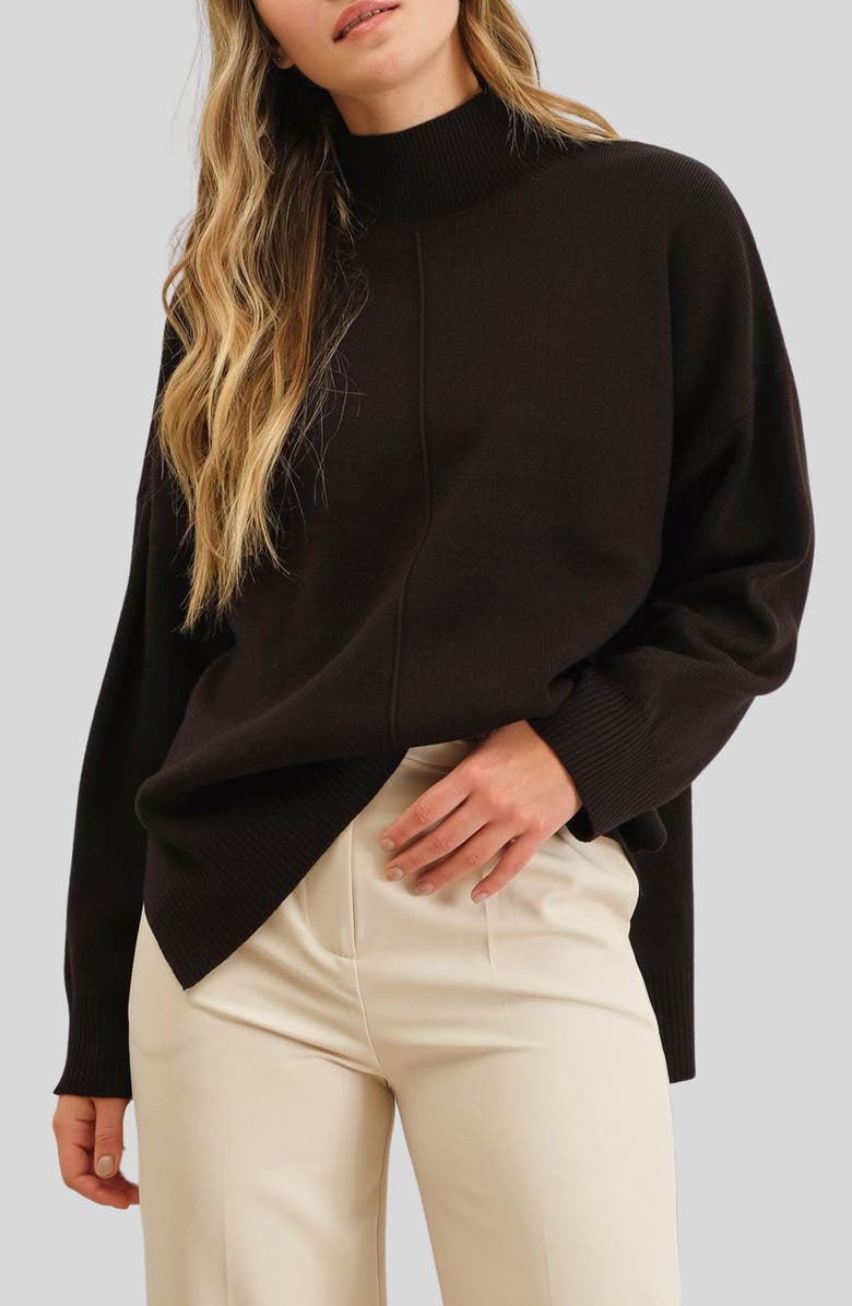 Blu Pepper High Neck Sweater, Main, color,