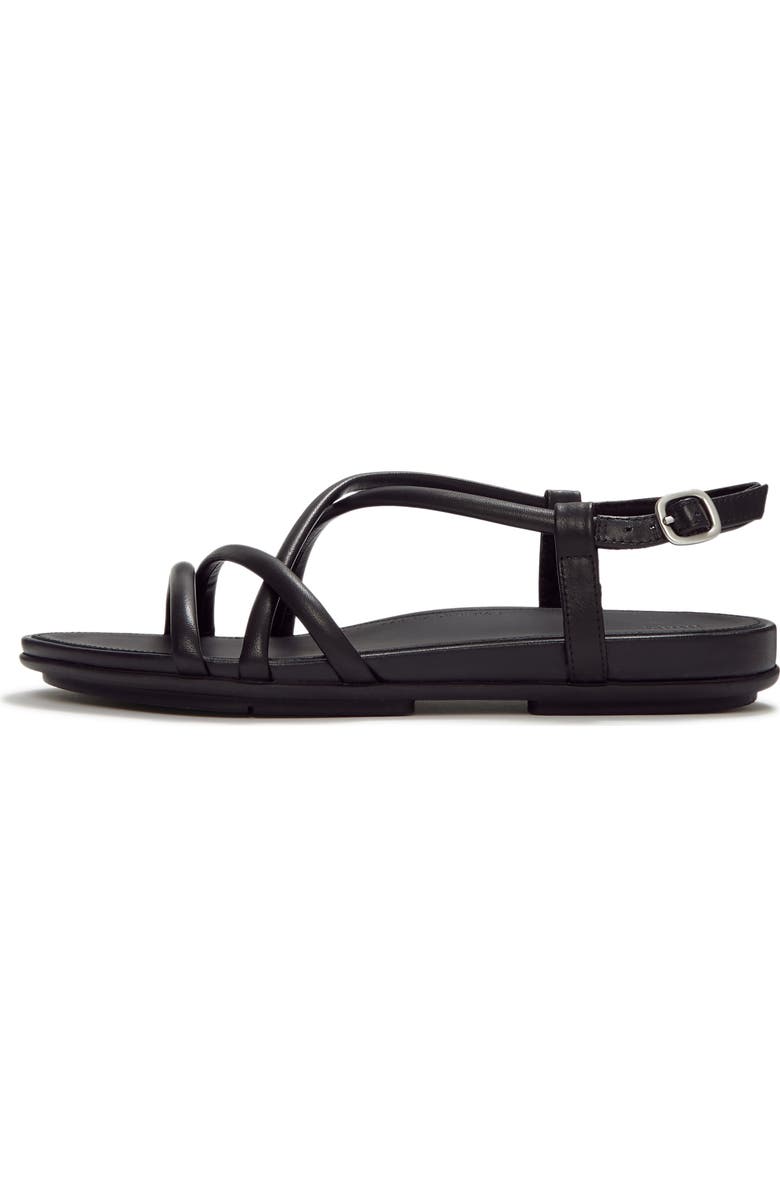 FitFlop Gracie Leather Strappy Sandals, Alternate, color, All Black