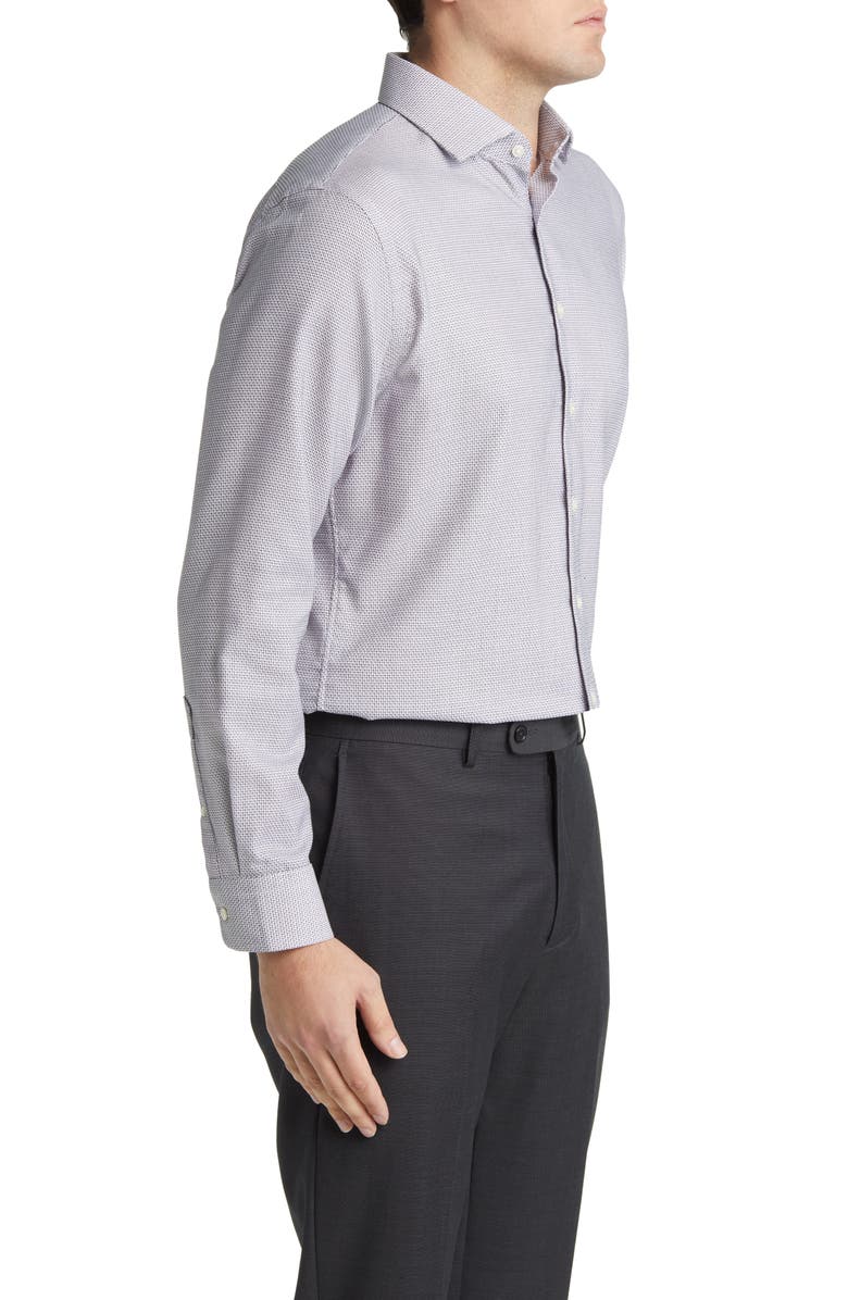 Nordstrom Trim Fit Non-Iron Jacquard Dress Shirt, Alternate, color, 