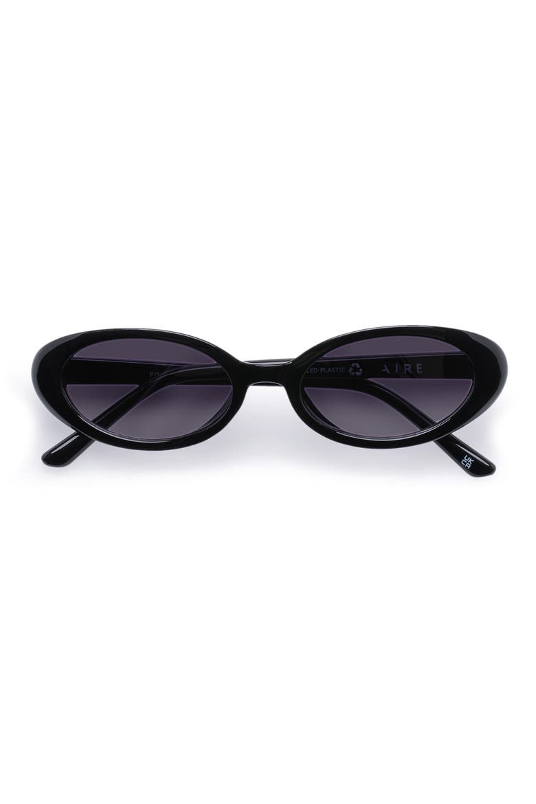 Fornax 53mm Oval Sunglasses, Main, color, BLACK