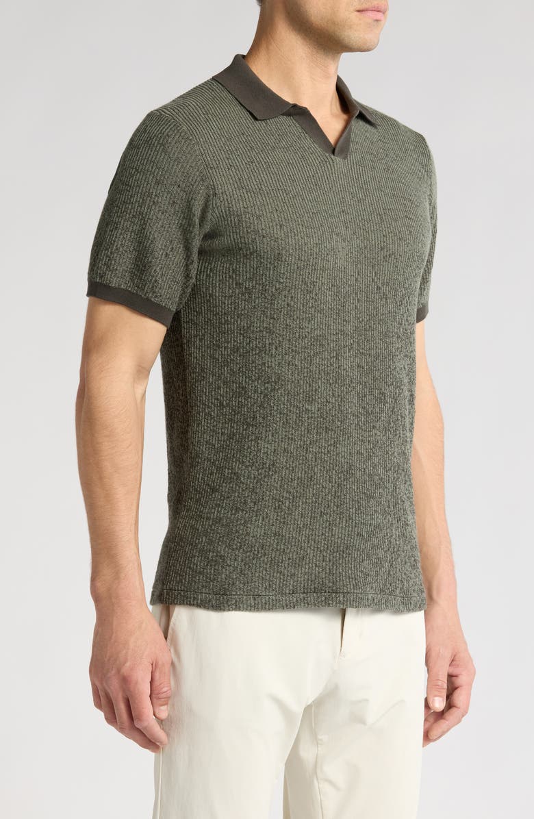 Robert Barakett Mission Hill Ombré Johnny Collar Polo, Alternate, color, Hedge Green