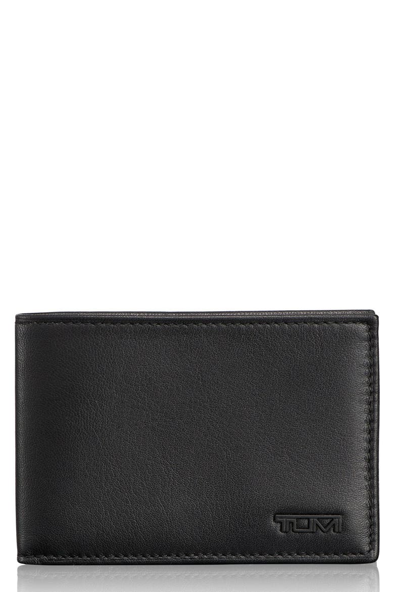 Delta ID Lock Shielded Slim Single Billfold, Main, color, BLACK