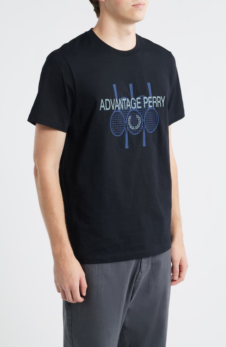 Fred Perry Advantage Perry Cotton Graphic T-Shirt, Alternate, color, Black