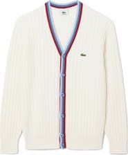 Lacoste Archive Cotton & Wool Cardigan