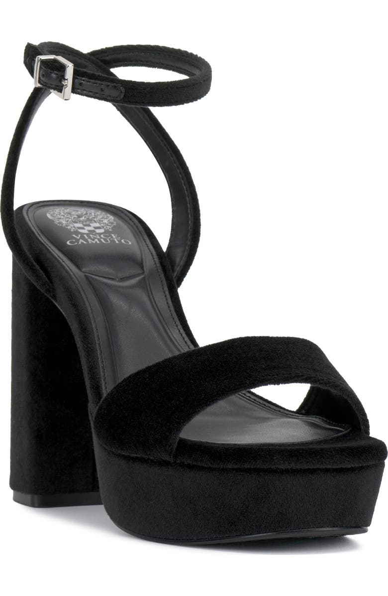 Vince Camuto Pendry Ankle Strap Platform Sandal, Main, color, Black Black