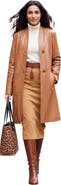 Jessica London Leather Swing Coat