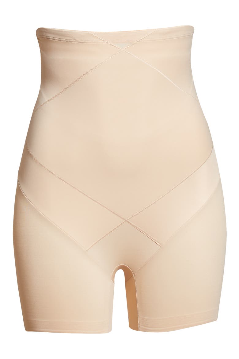 Tummy Tuck High Waist Boy Shorts Shaper, Alternate, color, WARM BEIGE