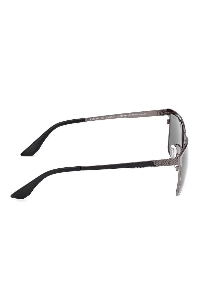 57mm Sunglasses, Alternate, color, MATTE GUNMETAL / SMOKE