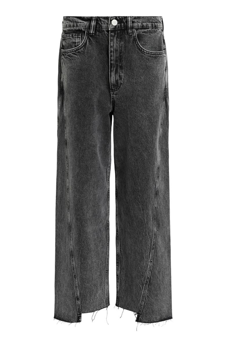 AllSaints Fox Fray Hem Wide Leg Jeans, Alternate, color,