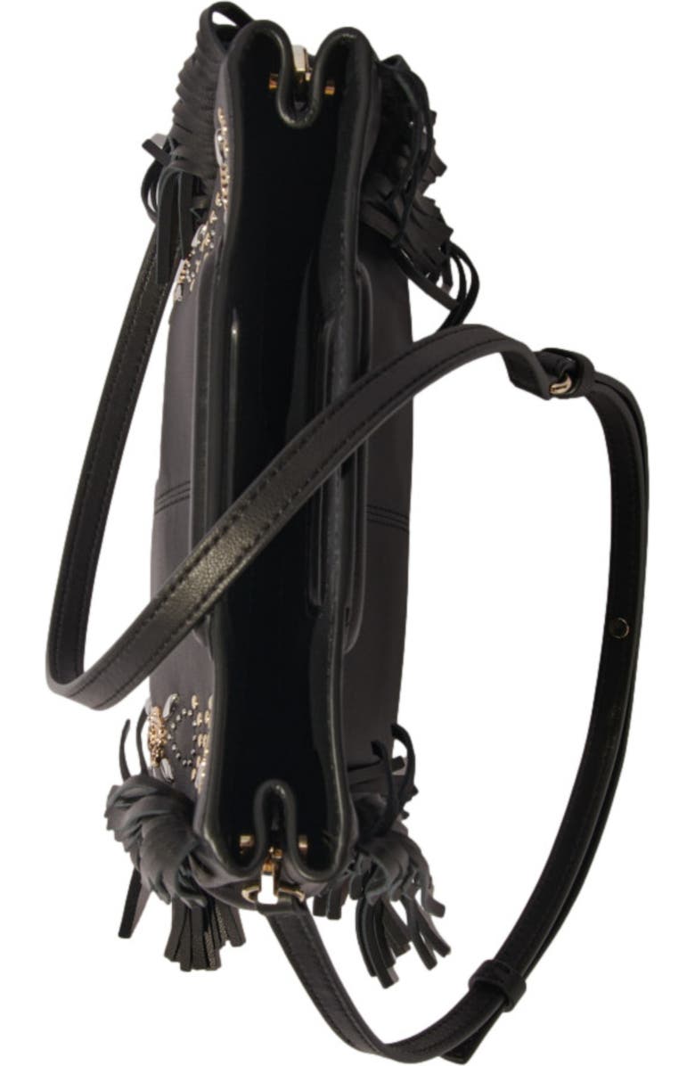 maje Studded leather M bag, Alternate, color,