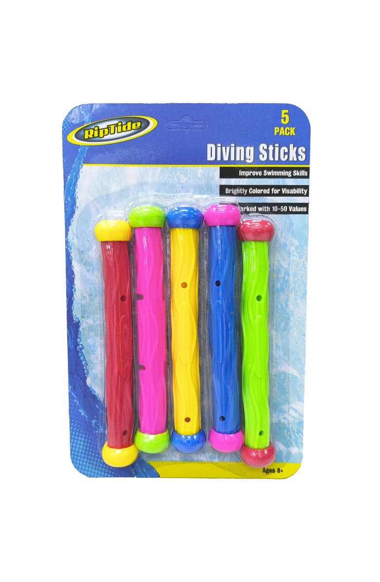 RIPPLE Rainbow Dive Sticks 5 Piece Pool Toys, 8+, Main, color, Multicolored