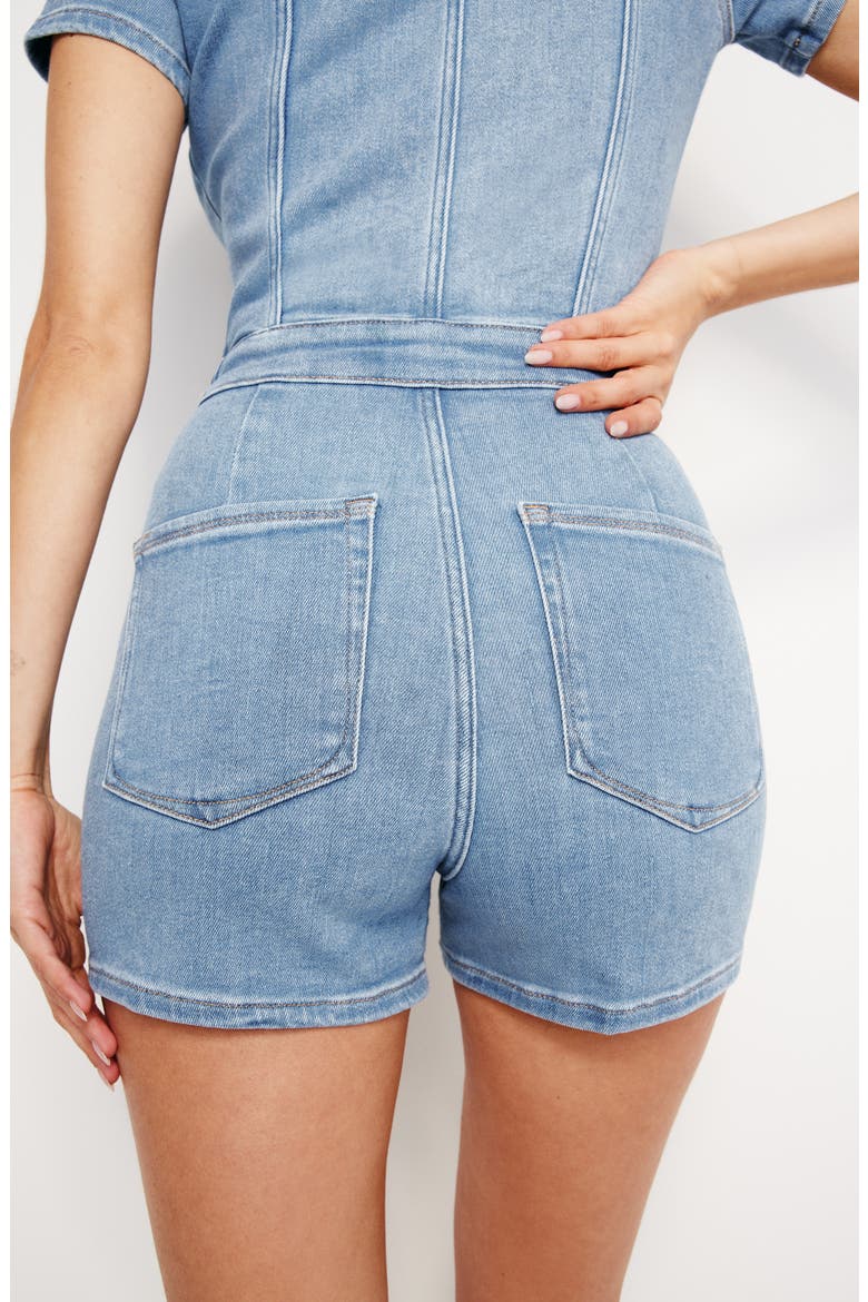 Fit for Success Denim Romper, Alternate, color, BLUE274