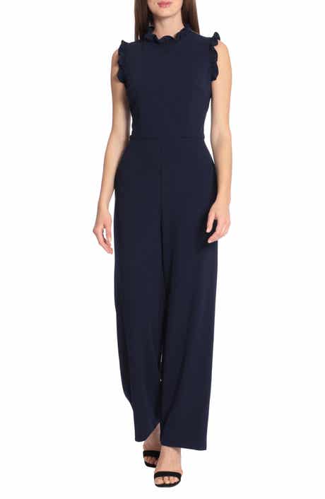 Maggy London Ruffle Wide Leg Jumpsuit