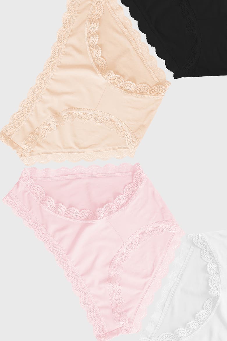 Original Knicker Four Pack, Main, color, Sand Essentials