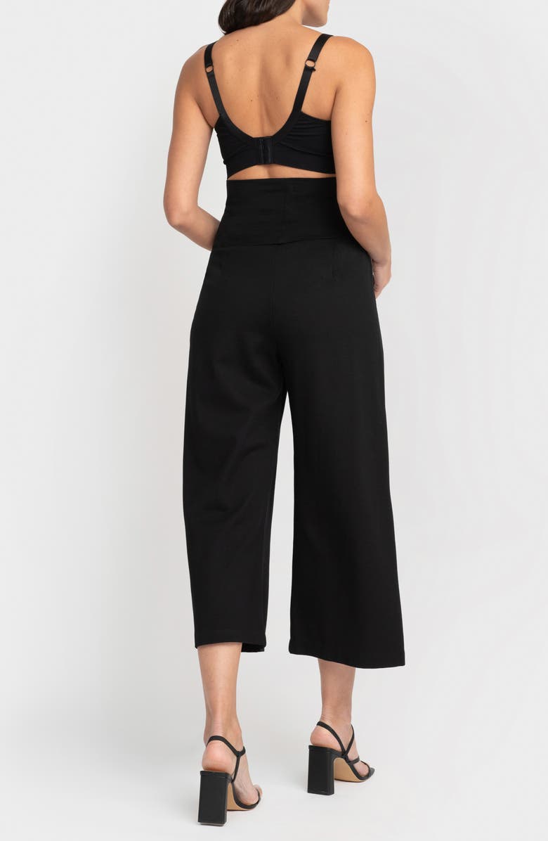 Seraphine Over the Bump Wide Leg Maternity Crop Pants, Alternate, color, 