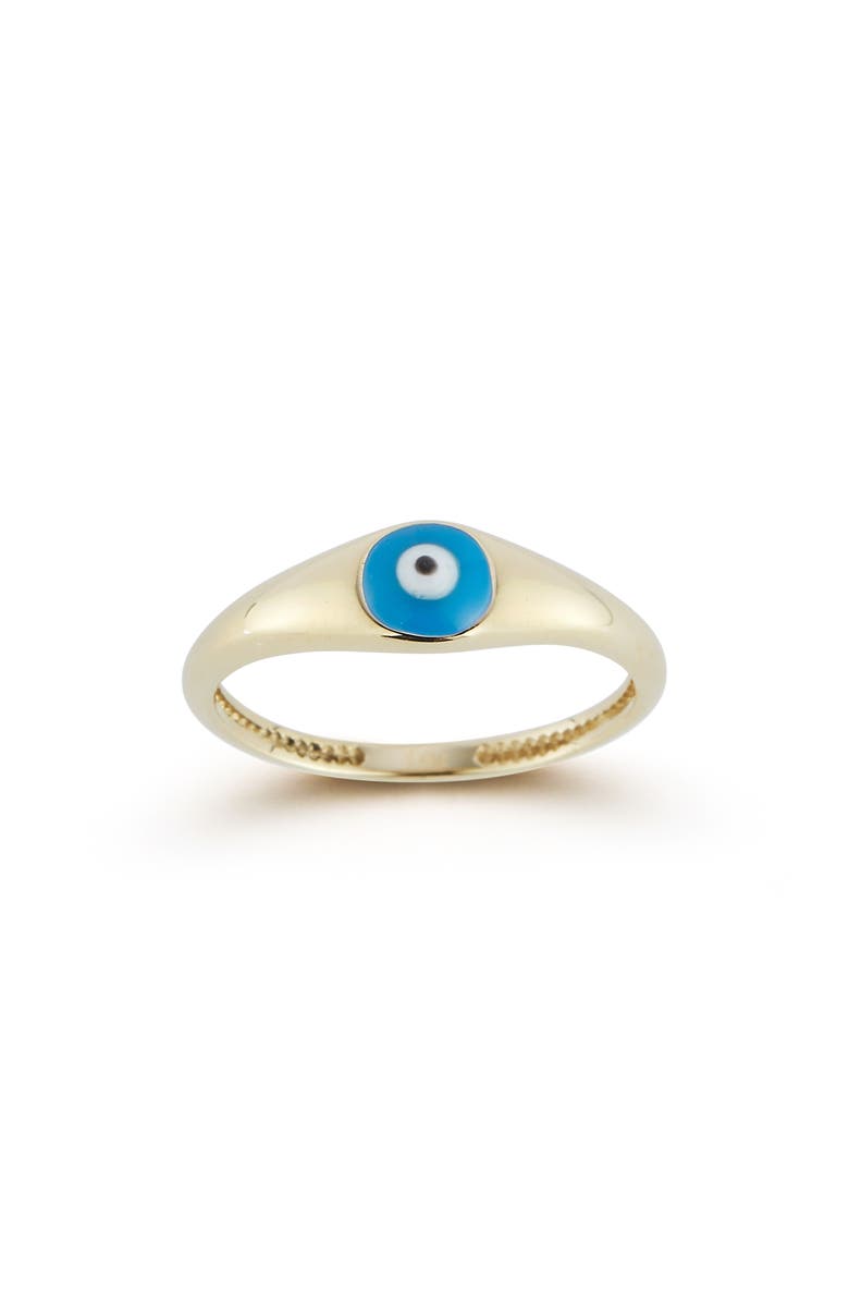 Ember Fine Jewelry Evil Eye Signet Ring, Main, color, Gold