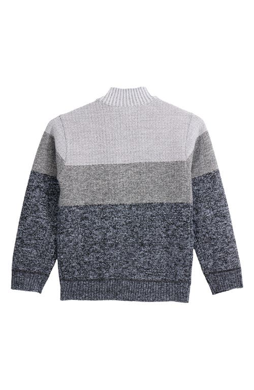 X-ray Xray Kids' Colorblock Full Zip Sweater In Gray