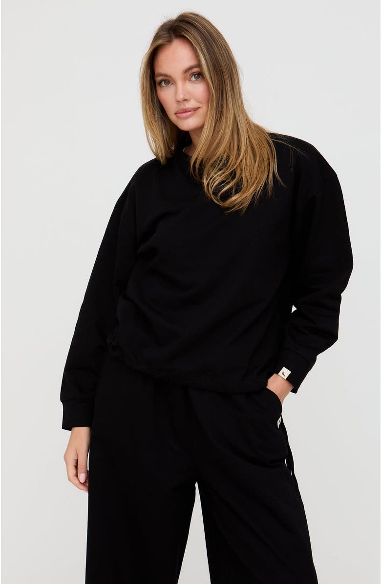 Turtledove London Organic Cotton Nel Sweatshirt, Alternate, color, Black