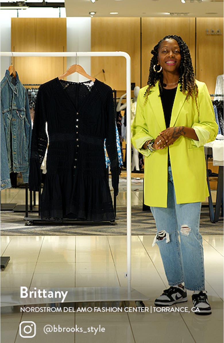 Addilyn Long Sleeve Cotton Minidress, sales video thumbnail