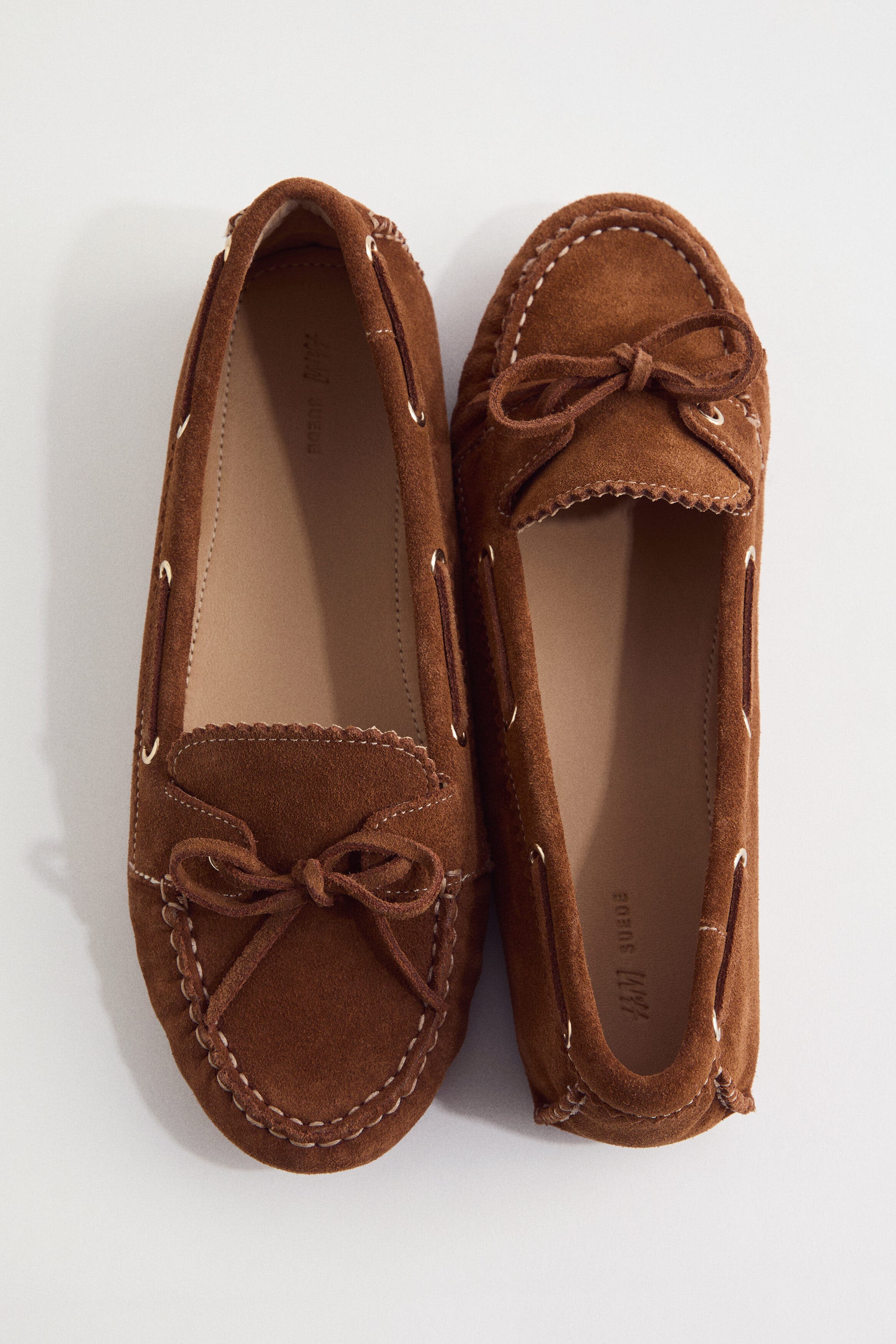 H&M Leather Deck Shoes, Alternate, color, Brown